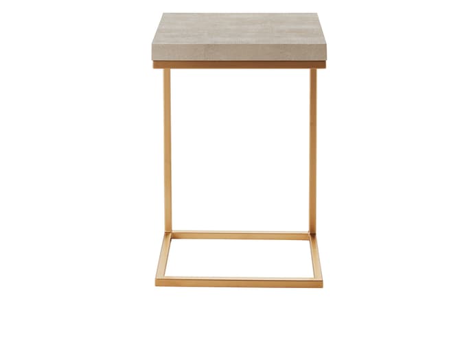 andrew martin Cream shagreen side table