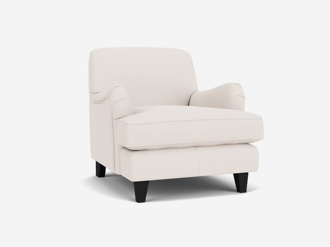 andrew martin Curved armchair in any fabric