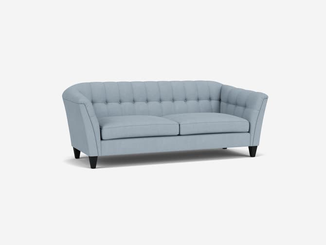 andrew martin Curved high-back sofa in any fabric