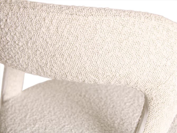 Andrew Martin Curved Open Back Bar Stool In White