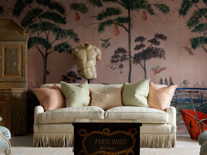 Andrew Martin Curved Sofa In Any Fabric