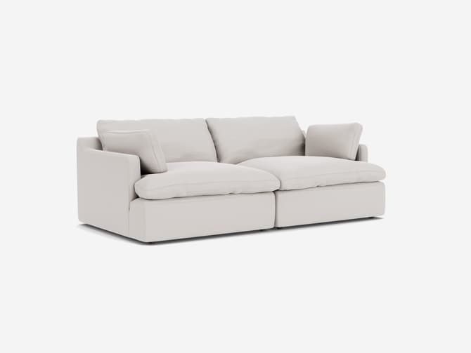 andrew martin Custom feather-filled sectional sofa