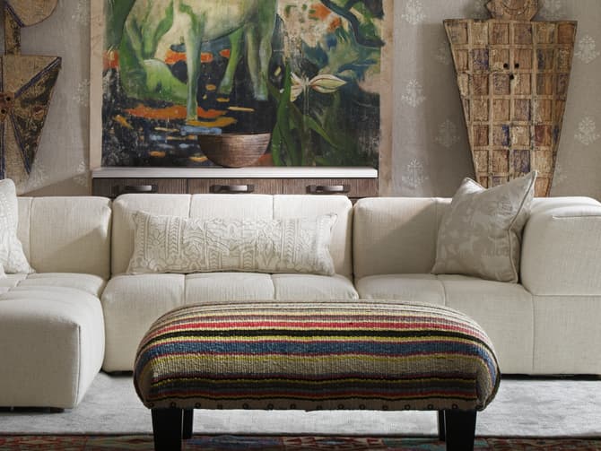 Andrew Martin Custom Made Ottoman