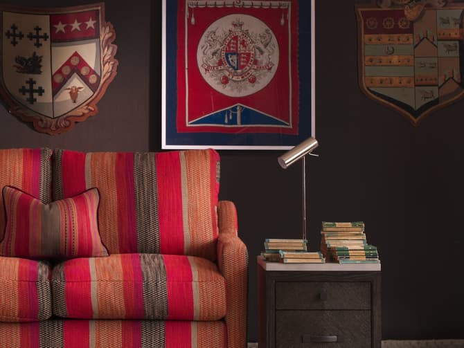 Andrew Martin Dark Oak And Concrete Bedside Table