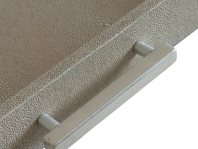 Andrew Martin Decorative Faux Shagreen Cream Tray