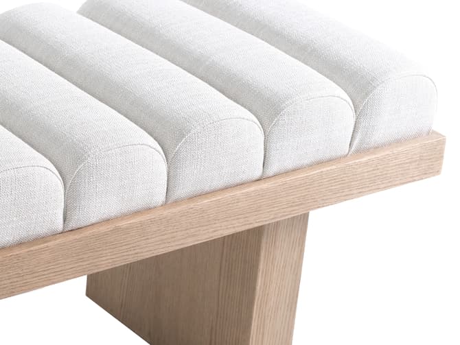 Andrew Martin End-of-bed Bench In A Neutral Weave