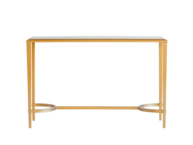 Andrew Martin Faux Shagreen Console Table In Cream