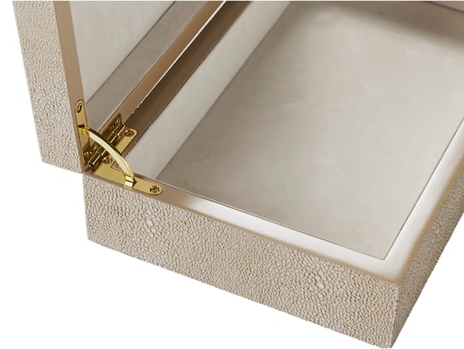 Andrew Martin Faux Shagreen Cream Box