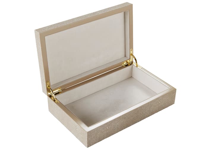Andrew Martin Faux Shagreen Cream Box