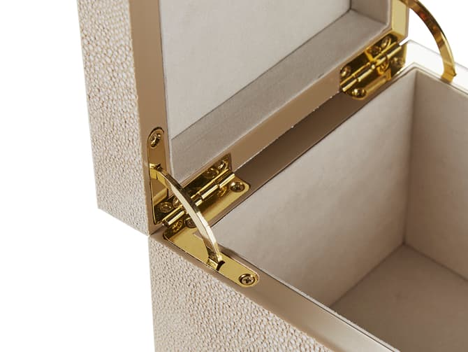 Andrew Martin Faux Shagreen Cream Box