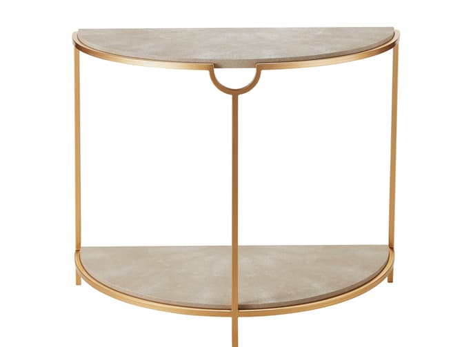 andrew martin Half moon shagreen console