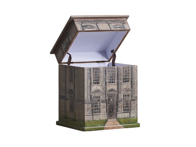 Andrew Martin Hand-Painted Storage Side Table NEW