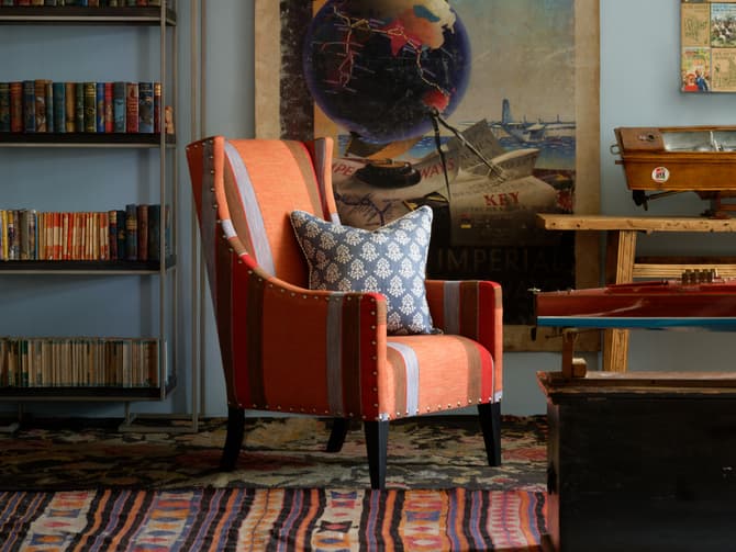 Andrew Martin High-backed Custom Armchair