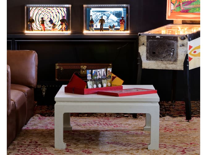 andrew martin Ivory lacquered coffee table NEW