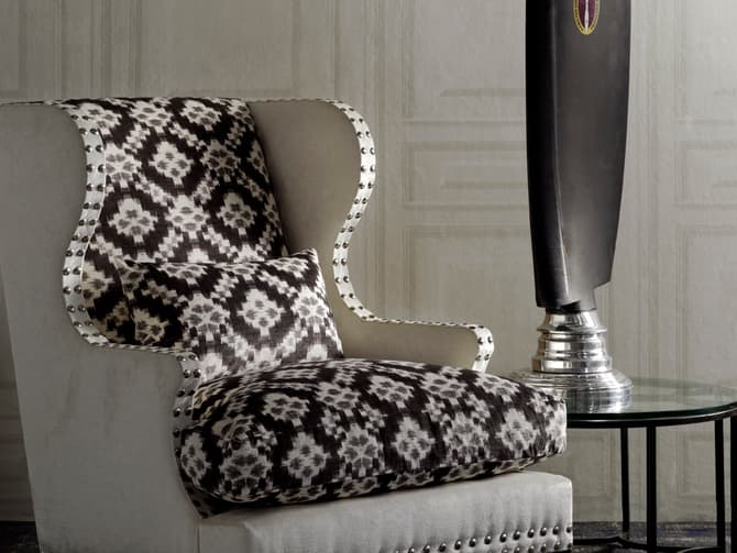 Andrew Martin Large Winged Back Armchair