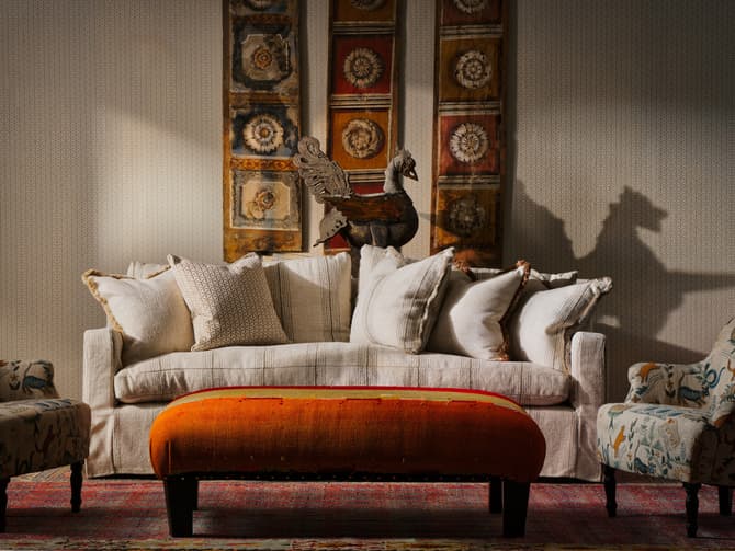 Andrew Martin Loose Covered Sofa In Any Fabric