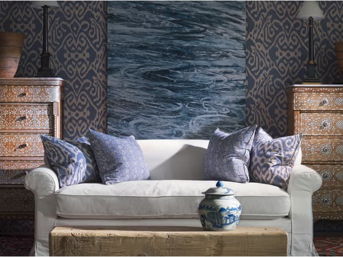 Andrew Martin Loose-covered Sofa In Custom Fabric