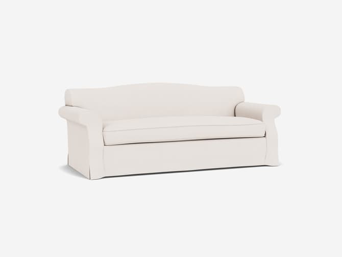 andrew martin Loose-covered sofa in custom fabric