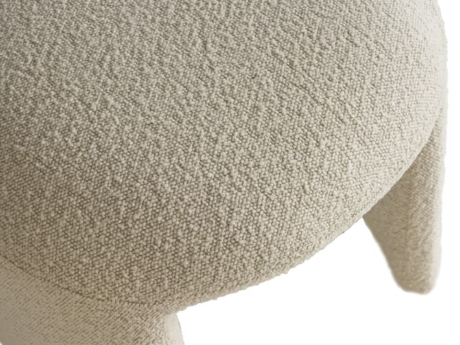 Andrew Martin Low Stool With Off-white Boucle