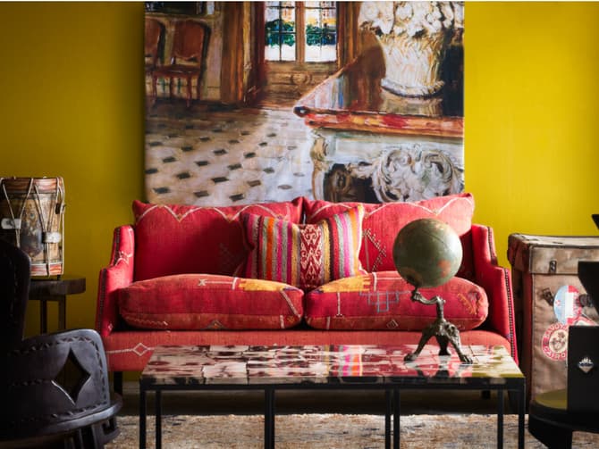 Andrew Martin Luxury Custom Feather-filled Sofa