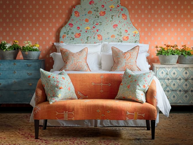 Andrew Martin Luxury Custom Small Sofa Bench