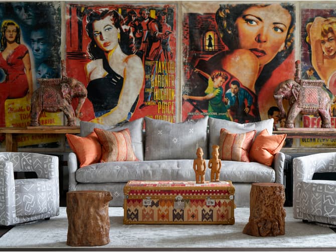 Andrew Martin Luxury Loose-covered Sofa