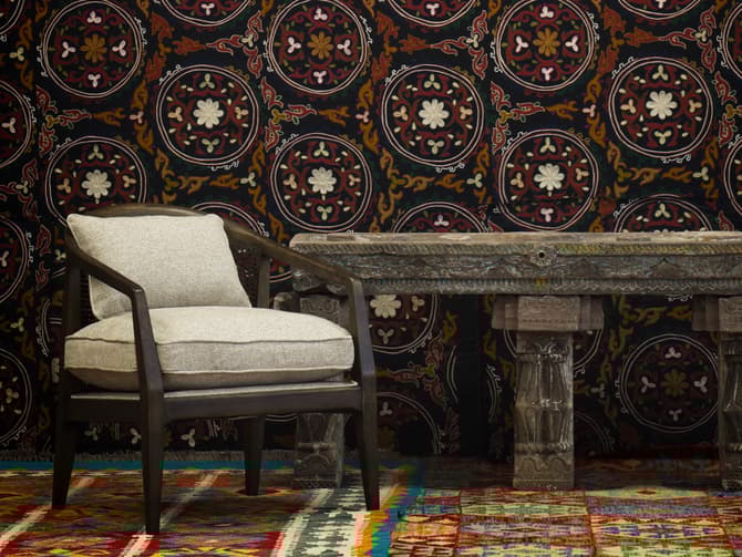 Andrew Martin Mid-century Dark Wood Armchair