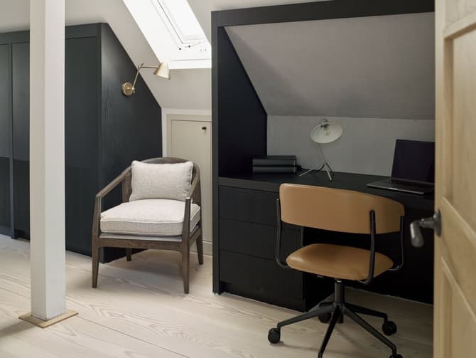 Andrew Martin Mid-century Dark Wood Armchair