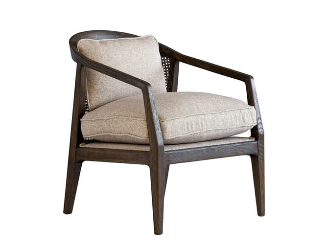andrew martin Mid-century dark wood armchair