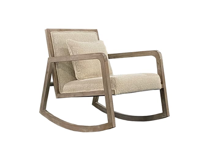 andrew martin Mid-century rocking chair in cream