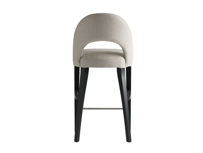 Andrew Martin Modern Bar Stool In Cream Fabric