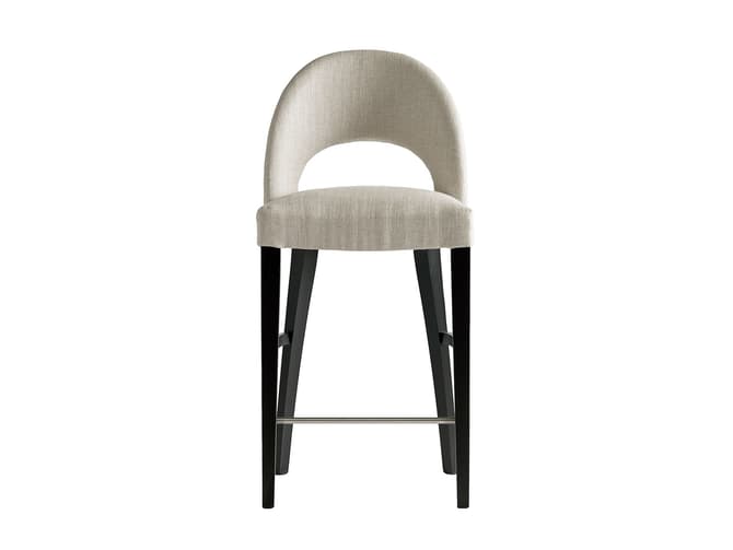 Andrew Martin Modern Bar Stool In Cream Fabric