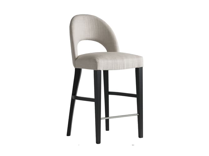 andrew martin Modern bar stool in cream fabric