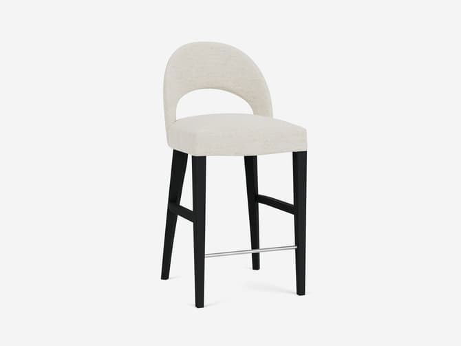 Andrew Martin Modern Bar Stool In Custom Fabric