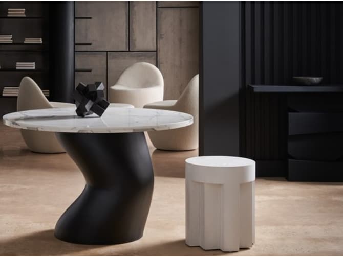 andrew martin Modern white side table