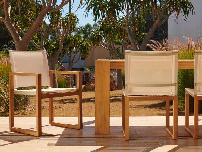 Andrew Martin Outdoor Dining Table In Teak