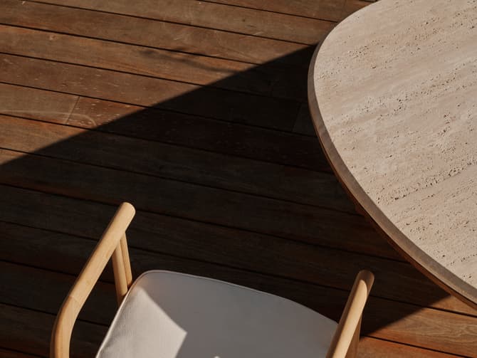 Andrew Martin Outdoor Dining Table In Teak