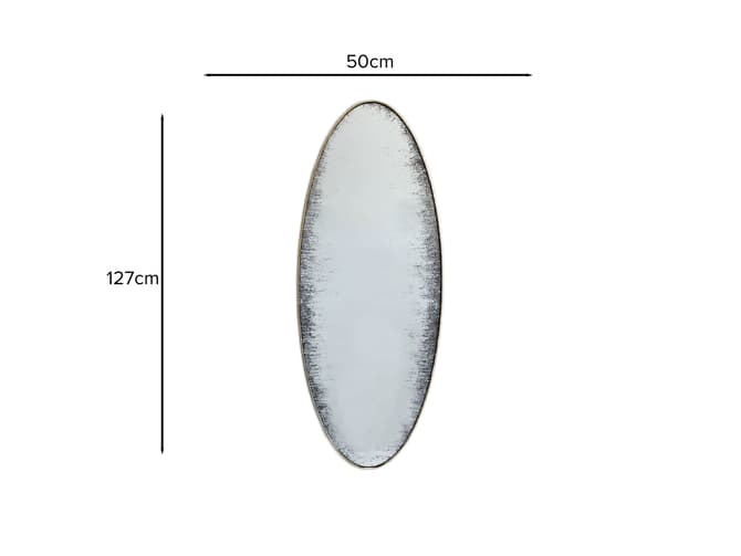 Andrew Martin Oval Mirror In Bronze