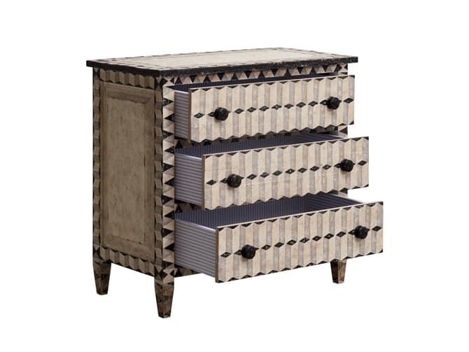 Andrew Martin Patterned Chest Of Drawers NEW