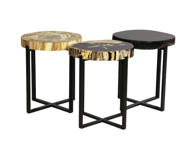 Andrew Martin Petrified Wood Side Table