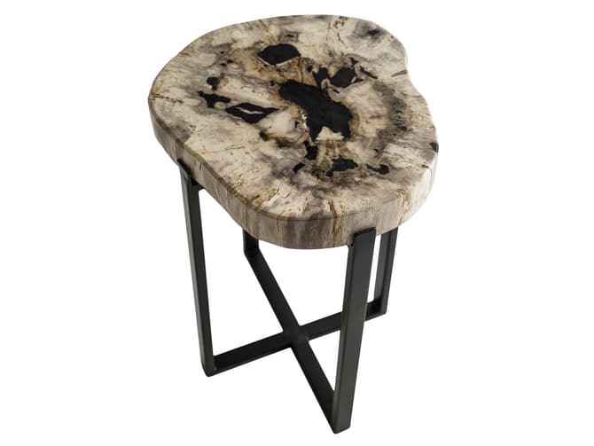 andrew martin Petrified wood side table