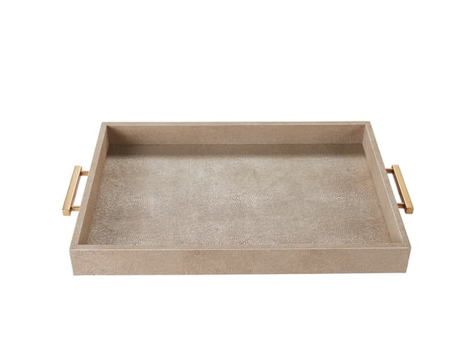 andrew martin Porto faux shagreen cream tray