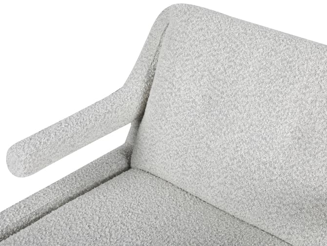 Andrew Martin Retro Armchair In Soft Grey Boucle