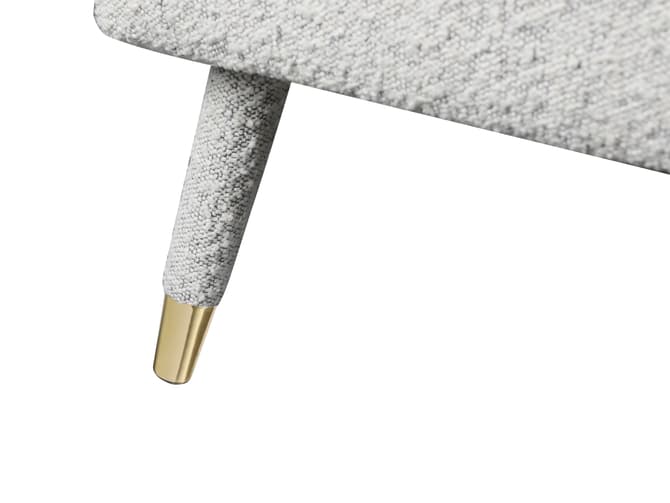 Andrew Martin Retro Armchair In Soft Grey Boucle