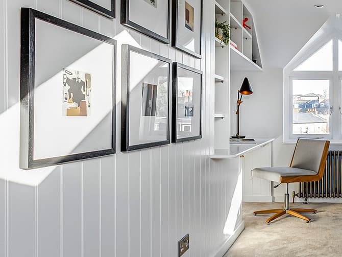 Andrew Martin Sleek Upholstered Swivel Desk Chair