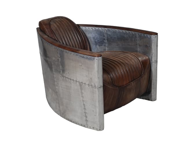 andrew martin Soft leather chair by Timothy Oulton