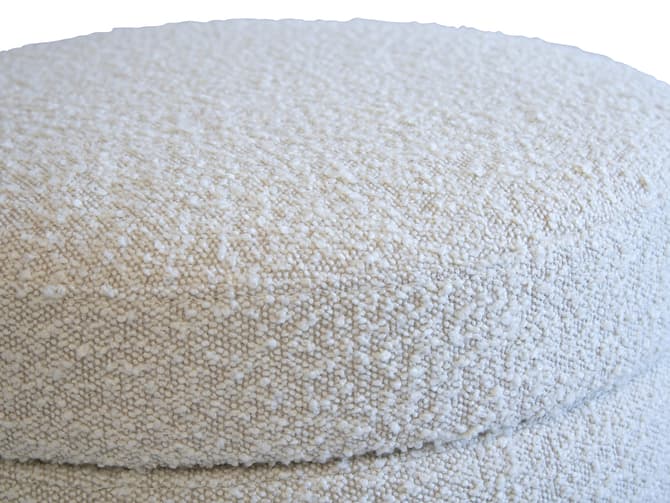 Andrew Martin Storage Footstool In Cream Boucle