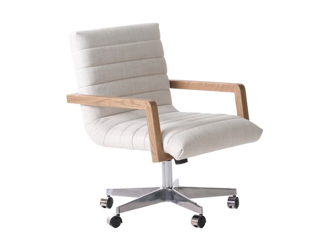 andrew martin Swivel chair in a neutral weave