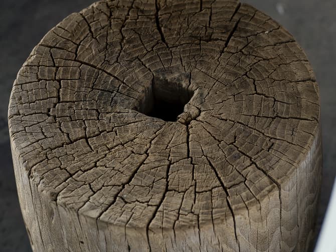 Andrew Martin Timber Spoke Side Table