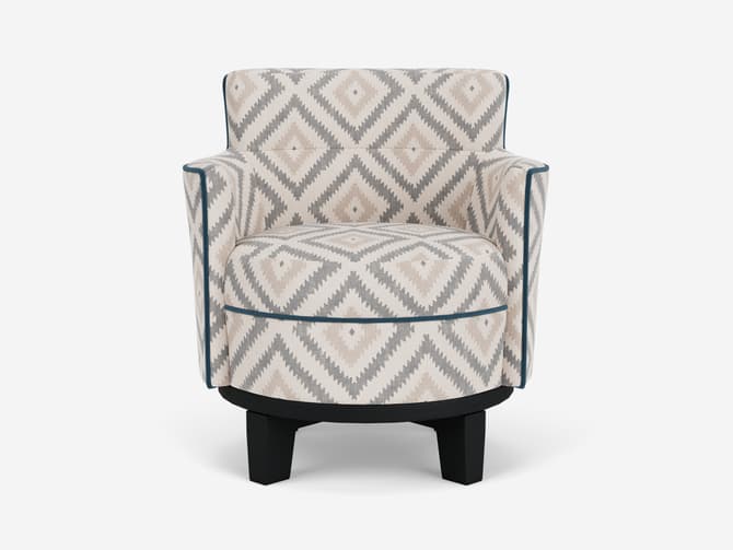 Andrew Martin Upholstered Swivel Armchair